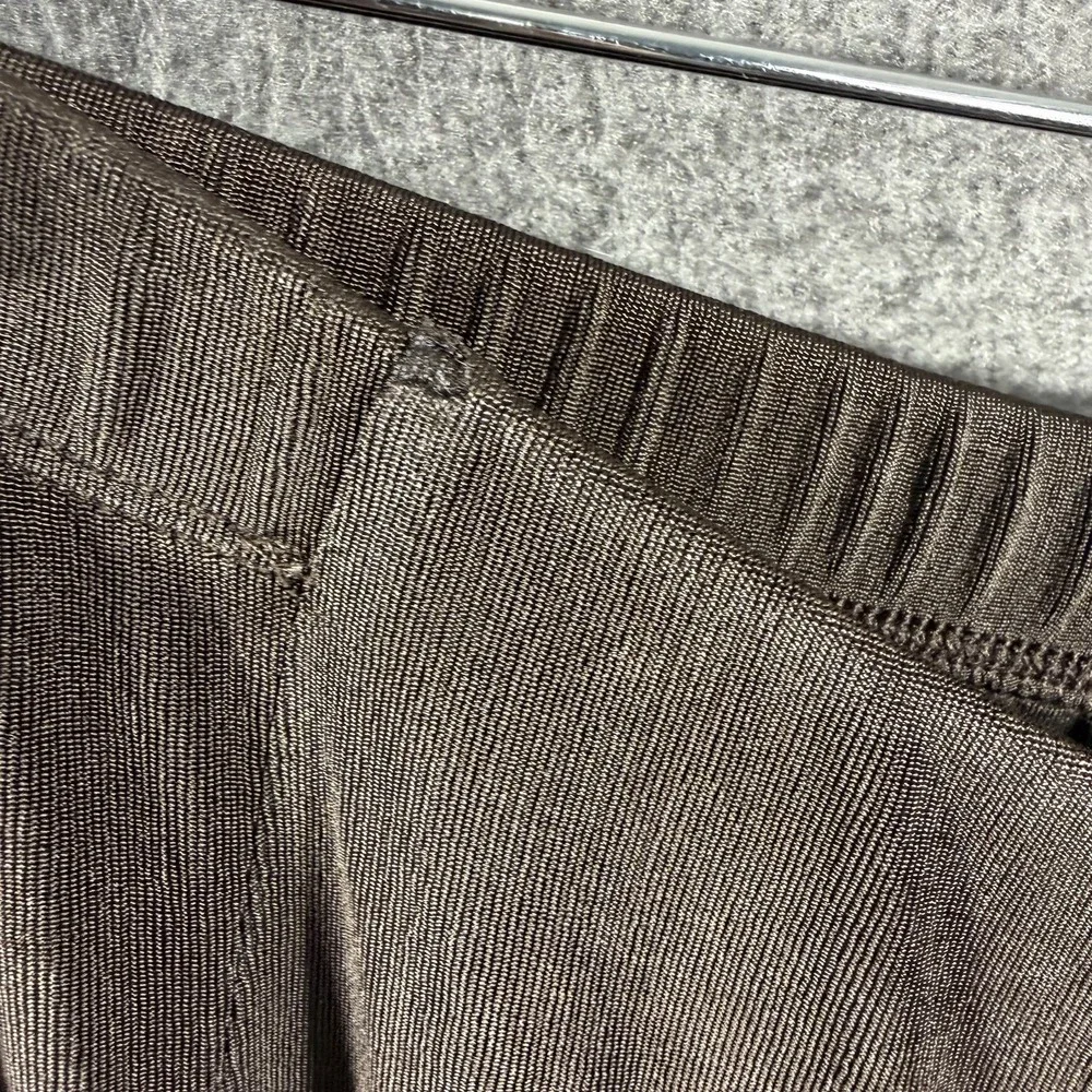 Chico's Travelers Pants SZ 4 or XXL Chocolate Brown Slinky Elastic Waist No Iron